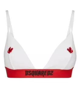 DSQUARED2 бюстгальтер с вышивкой, белый