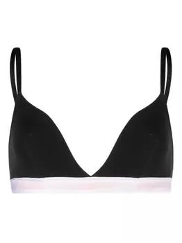 Dsquared2 бюстгальтер Technicolor с треугольными чашками и логотипом, черный