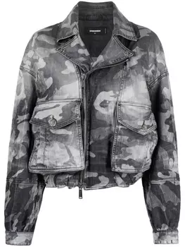 Dsquared2 camouflage denim jacket, черный