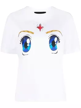 Dsquared2 cartoon-inspired print T-shirt, белый