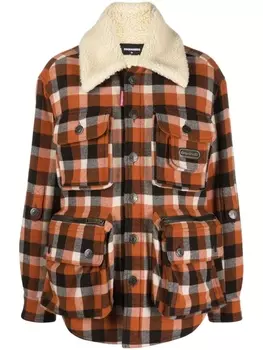 Dsquared2 check-pattern jacket, оранжевый
