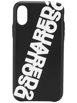 Dsquared2 чехол для iPhone X с логотипом, черный