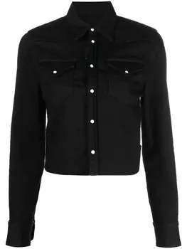 Dsquared2 cropped denim shirt, черный