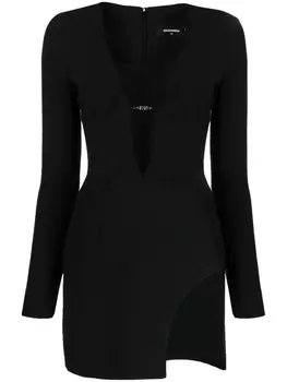 Dsquared2 cut-out long-sleeve minidress, черный