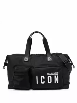 Dsquared2 дорожная сумка с логотипом, черный