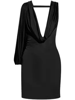 Dsquared2 dSQUARED2 Блестящее трикотажное мини-платье, черный