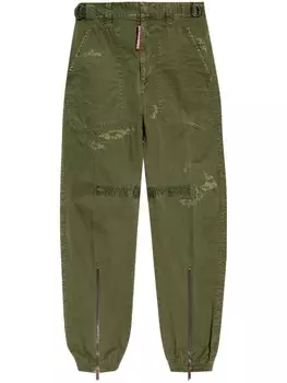 Dsquared2 dSQUARED2 брюки прямого кроя с потертостями, зеленый