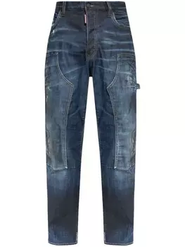 Dsquared2 dSQUARED2 джинсы свободного кроя со вставками, синий
