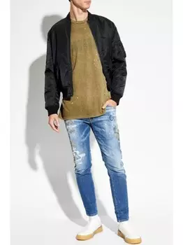 Dsquared2 dSQUARED2 Футболка с потертостями, зеленый
