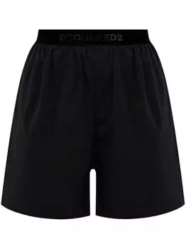 Dsquared2 dSQUARED2 хлопковые шорты с эластичной талией, черный