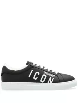 Dsquared2 dSQUARED2 Кроссовки-боксеры из кожи, черный