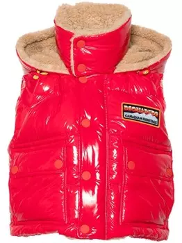 DSQUARED2 дутый жилет, красный