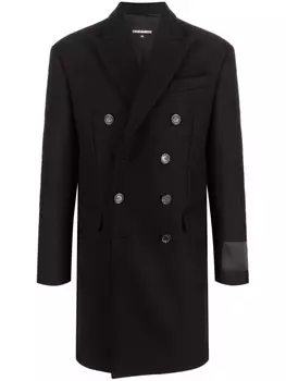 Dsquared2 двубортное пальто, черный
