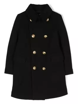 Dsquared2 двубортное шерстяное пальто, черный