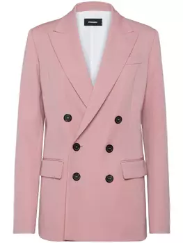 DSQUARED2 двубортный блейзер, розовый