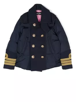 Dsquared2 двубортный пуховик, синий