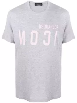 Dsquared2 двусторонняя футболка с логотипом, серый
