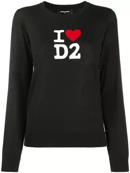 Dsquared2 джемпер I Love D2, черный