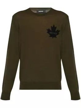 Dsquared2 джемпер с логотипом Maple Leaf, зеленый