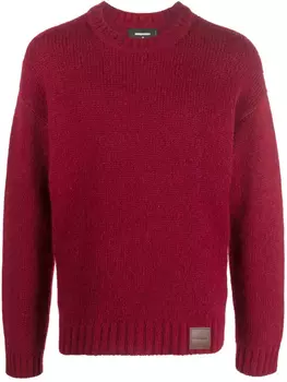 DSQUARED2 джемпер с нашивкой-логотипом, красный
