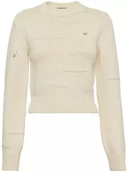 DSQUARED2 джемпер с прорезями, нейтральный цвет