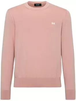 DSQUARED2 джемпер с вышитым логотипом, розовый