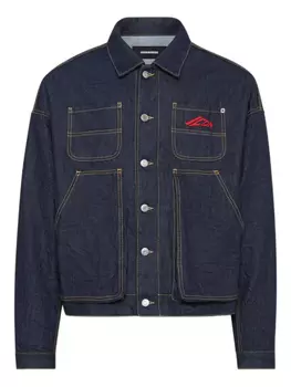 DSQUARED2 джинсовая куртка с вышитым логотипом, синий