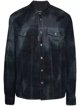 Dsquared2 джинсовая рубашка Icon, синий