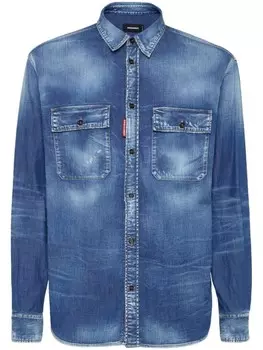 DSQUARED2 джинсовая рубашка, синий