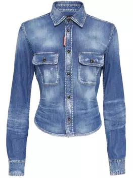 DSQUARED2 джинсовая рубашка, синий