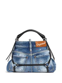 DSQUARED2 джинсовая сумка-тоут, синий