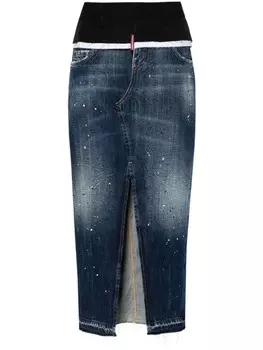 Dsquared2 джинсовая юбка Cut That Boy, синий