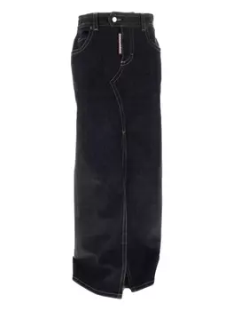 DSQUARED2 джинсовая юбка миди, синий