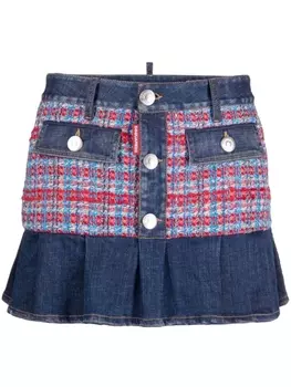 Dsquared2 джинсовая юбка мини с заниженной талией, синий