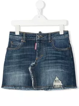 Dsquared2 джинсовая юбка мини, синий