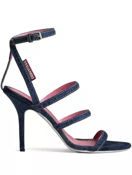 Dsquared2 джинсовые босоножки с логотипом, синий