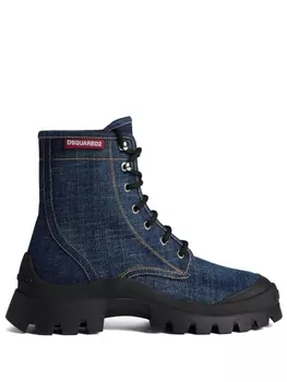 Dsquared2 джинсовые ботинки на шнуровке, синий