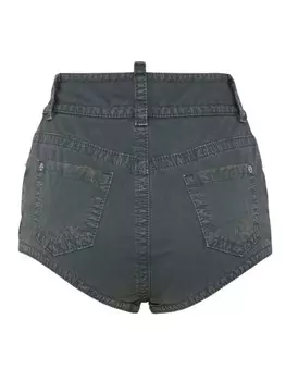 DSQUARED2 джинсовые шорты с завышенной талией, серый