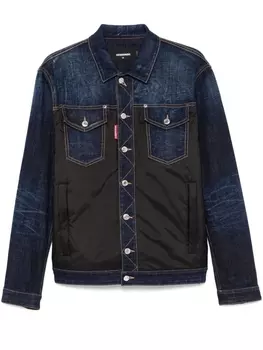 DSQUARED2 джинсовый пуховик, синий