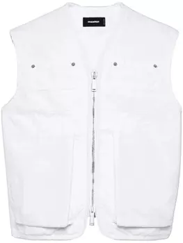 DSQUARED2 джинсовый жилет, белый