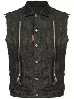 DSQUARED2 джинсовый жилет, черный