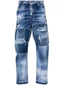 Dsquared2 джинсы Big Brother в технике пэчворк, синий