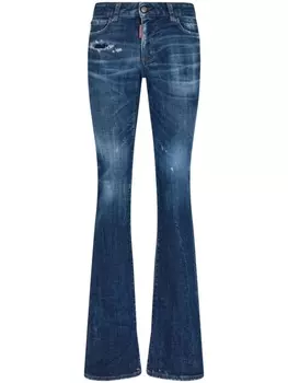 Dsquared2 джинсы bootcut с нашивкой-логотипом, синий