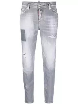 Dsquared2 джинсы Cool Girl с эффектом потертости, серый