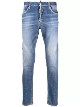 Dsquared2 джинсы DC из вареного денима, синий
