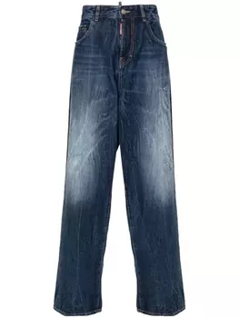 Dsquared2 джинсы Icon Eros широкого кроя с завышенной талией, синий
