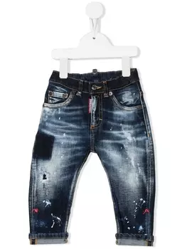 Dsquared2 джинсы кроя слим с эффектом потертости, синий
