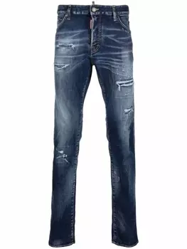 Dsquared2 джинсы кроя слим с эффектом потертости, синий