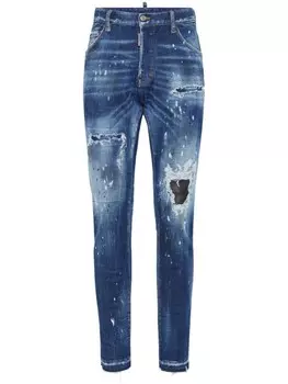 DSQUARED2 джинсы кроя слим с эффектом потертости, синий