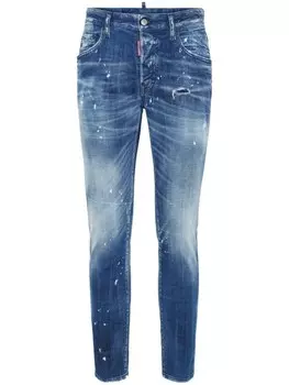 DSQUARED2 джинсы кроя слим с эффектом потертости, синий